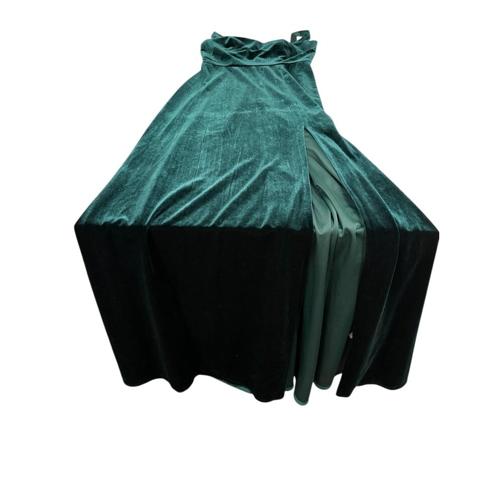 Jenny Yoo Green Velvet Maxi Dress Formal Wedding Guest Slip Dress Size 4 - Picture 9 of 10